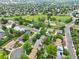 Aerial view of a neighborhood with mature trees, green spaces, and well-maintained homes at 9306 Garrison Dr, Broomfield, CO 80021