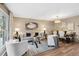 Inviting living room with stylish furnishings, neutral tones, and wood flooring at 9306 Garrison Dr, Broomfield, CO 80021