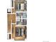 Two-bedroom floor plan with two baths and ample closet space at 4642 Tennyson St # 26, Denver, CO 80211