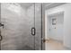 Clean bathroom with a walk-in shower and modern finishes at 3756 Decatur St, Denver, CO 80211