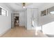 Light and airy bedroom with wood floors and built-in wardrobe at 3756 Decatur St, Denver, CO 80211