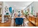 Open dining room with wood floors, modern decor, and large windows providing natural light and comfort at 1325 S Ivy Way, Denver, CO 80224