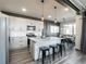 Contemporary kitchen with an island, modern appliances, and an open layout to the dining area at 11659 W 44Th Ave, Wheat Ridge, CO 80033