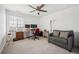 Home office featuring a desk, seating, and ceiling fan at 270 Maddox Ln, Erie, CO 80516