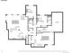 Basement floor plan with Gathering room, bedrooms, and utility room at 1151 Kenosha Dr, Larkspur, CO 80118