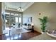 Bright living room with hardwood floors, floor to ceiling windows, and modern furniture at 5455 Landmark Pl # 1403, Greenwood Village, CO 80111