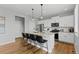 Stylish kitchen island with granite countertops and modern appliances at 17969 Sky Pilot Ave, Parker, CO 80134