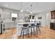 Open concept kitchen with a center island, modern gray cabinets and stainless steel appliances at 8056 E 35Th Ave, Denver, CO 80238