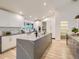 Modern kitchen with a large center island, white cabinetry, and stainless steel appliances at 3961 S Clermont St, Cherry Hills Village, CO 80113