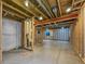 Unfinished basement with exposed framing, utilities, and concrete floor at 1826 Sunshine Ave, Longmont, CO 80504