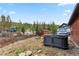 Tranquil backyard featuring wooded views and a relaxing hot tub for outdoor enjoyment at 764 Blue Ridge Rd, Breckenridge, CO 80424