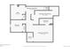 Floorplan of the Basement, including finished and unfinished space and a bathroom at 4550 S Fox St, Englewood, CO 80110