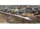 Aerial view of a residential neighborhood showcasing homes with spacious yards and a community-oriented atmosphere at 15271 Grasslands Dr, Parker, CO 80134