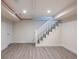 Finished basement with new flooring and stairs at 350 Cherry St, Denver, CO 80220