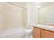 Bathroom with a tub and shower combo and a single sink vanity at 9300 E Florida Ave # 1506, Denver, CO 80247