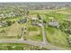 Expansive aerial view of a private estate featuring multiple structures and lush greenery at 8236 S Ireland Way, Aurora, CO 80016