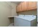 Convenient laundry room with washer, dryer, and storage space at 12613 Knox Pt, Broomfield, CO 80020