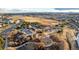 Aerial view of the community center with playground, pool, and parking at 1825 Wingfeather Ln, Castle Rock, CO 80108