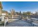 Private deck with seating area and backyard views at 1584 S Vaughn Cir, Aurora, CO 80012