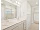 Double vanity bathroom with walk-in shower at 8888 Salida St, Commerce City, CO 80022