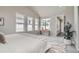 Comfortable bedroom showcasing a queen bed, carpet flooring, and bright, natural light at 959 Promenade Dr, Superior, CO 80027