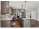 View of the modern kitchen, countertops, and stainless steel appliances at 6835 Surrey Trl, Littleton, CO 80125