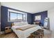 Bedroom with a view and stylish decor at 550 E 12Th Ave # 810, Denver, CO 80203