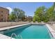 Relaxing outdoor pool surrounded by lush greenery at 550 E 12Th Ave # 810, Denver, CO 80203