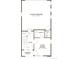 First floor floor plan features a 2-car garage, flex room, and convenient powder room at 11487 E Briarwood Cir, Centennial, CO 80112