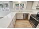 Bright kitchen features modern stainless steel appliances and white countertops and cabinets at 16750 E Ada Pl, Aurora, CO 80017