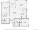 Detailed floor plan showcasing the layout of the property, including room dimensions and features at 2896 W Riverwalk Cir # A102, Littleton, CO 80123