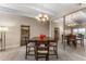 Dining area with wood table and chairs, mirrored wall at 130 N Pearl St # 805, Denver, CO 80203