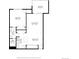 Floor plan showing a spacious living area and a balcony at 130 N Pearl St # 805, Denver, CO 80203