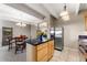 Bright kitchen with an island and dining area at 130 N Pearl St # 805, Denver, CO 80203