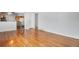 Hardwood floors and open concept living room at 153 S Pierce St, Lakewood, CO 80226