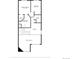Second floorplan showing bedrooms, baths and WIC measurements at 4301 S Pierce St # 6D, Littleton, CO 80123