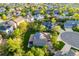 Beautiful aerial view of neighborhood featuring mature trees, green lawns and sidewalks at 10188 Stephen Pl, Highlands Ranch, CO 80130