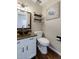 Small powder room with updated vanity and fixtures at 7913 Grasmere Dr, Boulder, CO 80301