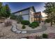 Picturesque backyard with stone pathways and lush greenery, enhancing curb appeal at 15333 Heritage Cir, Thornton, CO 80602