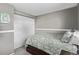 Cozy bedroom featuring neutral colors, a closet, and plush carpet flooring at 2268 S Laredo St, Aurora, CO 80013