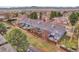 Aerial view of townhomes featuring well-maintained landscaping and a desirable community at 8312 S Saulsbury St # C, Littleton, CO 80128