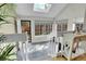 Inviting sunroom with tiled floors, a skylight, and views of the outdoor area at 8312 S Saulsbury St # C, Littleton, CO 80128