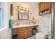 Well-lit bathroom with vanity, ample storage, and neutral tones at 1205 Lee St, Lakewood, CO 80215