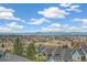 Expansive city view featuring mountain range backdrop, with a sunny sky and puffy white clouds at 2662 S Cathay Way # 302, Aurora, CO 80013