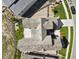 Aerial top-down shot showing the roof and backyard of a modern, well-maintained home at 2230 Rim Ridge Dr, Castle Pines, CO 80108