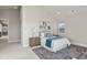 Bedroom with vaulted ceiling, carpet floors, and serene decor at 2230 Rim Ridge Dr, Castle Pines, CO 80108