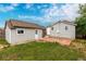 A spacious backyard featuring a detached garage and patio, perfect for relaxation at 436 S 4Th Ave, Brighton, CO 80601