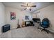 Spacious bedroom with ceiling fan, large window and versatile layout for a great workspace at 1161 S Marshall St, Lakewood, CO 80232