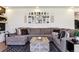 Comfortable living room with a large sectional couch and stylish decor at 4736 S Buchanan St, Aurora, CO 80016
