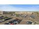 Overhead view of a shopping center with extensive parking, retailers, and businesses for daily convenience at 10065 Martin Luther King Blvd, Denver, CO 80238